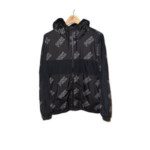 Victoria's Secret PINK Lightweight Summer Nights Windbreaker Jacket Black‎ XS